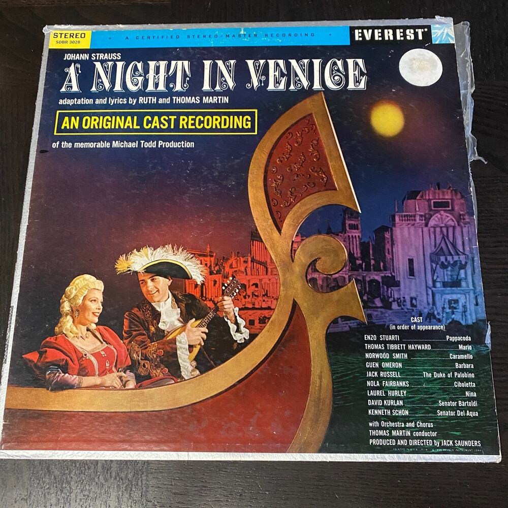 Johann Strauss A Night in Venice Everest Rec SDBR 3028 VINYL LP
